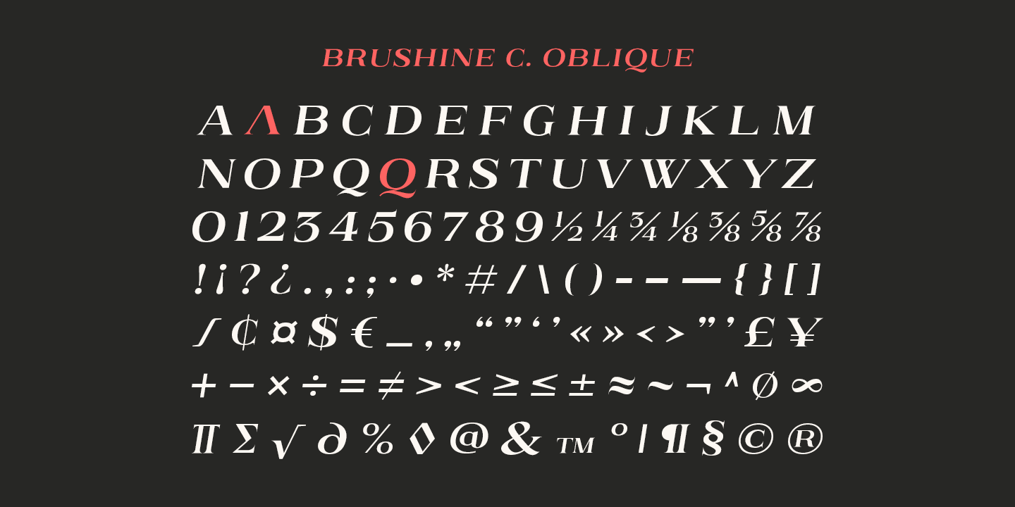 Ejemplo de fuente Brushine Collection Script